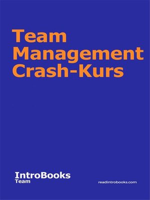 cover image of Team Management Crash-Kurs